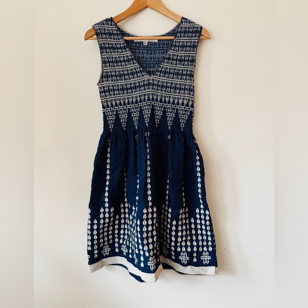 Max Studio Navy / Cream dress